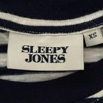Sleepy Jones Twyla Navy & White Stripe Long Sleeve 100% Cotton XS Sleepshirt. Photo 7