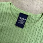 Vintage Polo Ralph Lauren Sport flag cable knit green retro y2k sweater Size L Photo 2