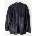 LIONESS Black Faux Croc Embossed Button Front Blazer Jacket, Women's Size M Photo 2