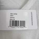 Bobi  Dropped Shoulder Waffle Knit Henley Tee White Size Medium New Photo 2