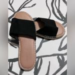 SUEDE SLIDES Black Slip On Sandals Shoes. Women’s Size 8. Worn Once! Photo 2