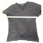 Ralph Lauren   Large Black Cotton  Short Sleeve V-Neck T-Shirt 87E Photo 4