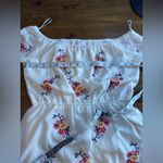 A. Calin  white flowy boho mini dress with floral details nwot Photo 4