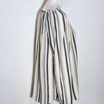 st. john's bay  Cotton Stripe Blouse NWT Size Medium Cream and Black Stripe Top Photo 5