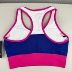 Tommy Hilfiger Sport Pink/Blue/White Sports Bra Racerback Size Medium Low Impact Photo 2