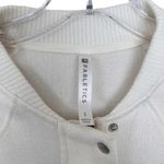Fabletics White Snap Front Sweater Sz S Photo 1