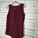 Nine West  Red Sleeveless Tank Top Blouse SZ L V-Neck Formal Evening Out Summer Photo 8