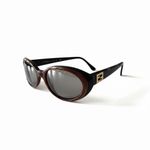 Fendi Vintage Y2K  Oval Sunglasses Blonde Black FF Logo Made in Italy Old Money Photo 1