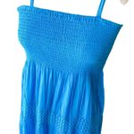 Shoreline Blue Boho Tube Top Bodice Bohemian Maxi Sundress ~ Women's Size L / XL Photo 3