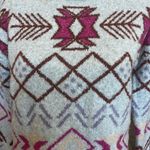 Lou & grey  Sweater Size XS Mock Neck Gray Fair Isle Tunic Winter Comfy Cozy Photo 5