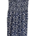 Patrons of Peace Boho Print Halter Jumpsuit – Blue & White, Size S Photo 0