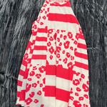 Pink and White Striped Halter Dress Size S Red Photo 0