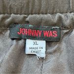 Johnny Was  WIDE LEG 100% SILK CROP PANTS WITH DRAWSTRING GREY SZ XL Photo 11