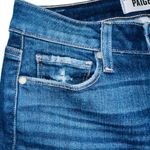 Paige  Kylie Crop Dark Wash Denim Skinny Jeans Distressed Raw Hem Women's Size 26 Photo 9