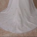 Wedding gown custom made strapless w/embroidery and subtle beading White Size 8 Photo 5