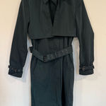 ZARA Woman ZW Collection Water Repellent Trench Coat, Bottle Green, Size M Photo 0