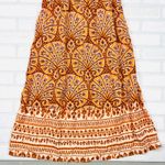 Knox Rose Women's Wide Strap Sleeveless A-Line Dress , Coral Orange Floral Small Photo 2