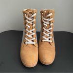 Serra  Hiking Boots Womens 8 Wedge Booties Multicolor Suede Lace Up Round Toe Photo 3