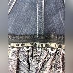 Love Nation  6 Western Layered Denim Black Lace Skirt Slip Photo 5