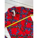 J.Crew NWT Womens Button Down Office Shirt Classic Fit Red & Blue Floral Size 2 Photo 4