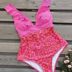 One Piece SPORLIKE Women Swimsuit V-Neck Ruffle Bathing Suit Padded Monokini Photo 3