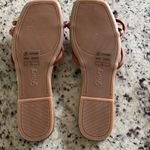 Fitory Womens Square Open Toe Knotted Strap Thong Flat Sandals Brown Size 8 Photo 4