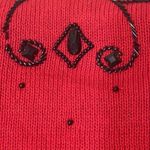 Shenanigans sweater Vintage Red black beaded holiday granny ugly Christmas Sz L Size L Photo 4