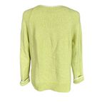 Talbots  petite greenish yellow pullover long sleeve crew sweater women's size P Photo 3