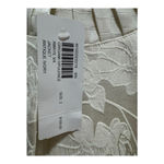 Chico's  Size 2 Large Ivory Floral Jacquard Holiday Jacket Elegant Pleated Collar Photo 7