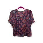 MISA Los Angeles MISA ❀ Para Chiffon Ruffled Top ❀ Talitha Tile Multi Print ❀ Gathered Sleeve ❀ M Photo 4