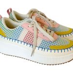 Nicole Miller Brita Mixed Woven Platform Wedge Sneakers Pastel Shoes 6.5 Women’s Photo 1