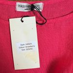 Terzo Millennio Linen Dress Womens Small Coral Red Ruffle Lagenlook Tank Italy S Photo 6