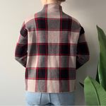 Rachel Zoe  Red and Black Plaid Turtleneck Sweater Long Sleeve Checkered Winter M Photo 1