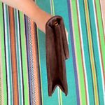 Vintage Block Brown Suede and Faux Reptile Clutch with Matching Shoulder Strap Photo 4