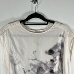 Kenar Womens Top--off-white/gray/black‎ patterned silky tunic sleeveless Size M Photo 1