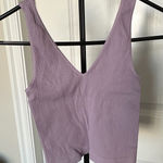Lavender Ribbed Women's Crop Top Purple Size undefined Photo 0