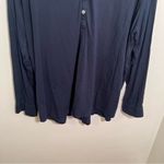 Lands' End Lands’ End Henley Shirt Navy Blue 1X Photo 3