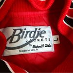 Vintage 70s 80s Bright Red Birdie Satin Varsity Jacket Bomber Portland Softball Size L Photo 11