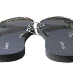 Old Navy Grey Criss Cross Sparkle Flip Flop Sandals Photo 3