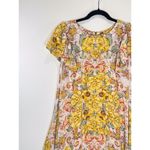 Free People  Womens Dress Yellow Yara Mini Floral Short Sleeve A Line Boho Small Photo 5