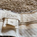 J.Crew  Linen Leopard Print Cafe Capri Pants w Pockets Cuffed Hem Brown Tan 10 Photo 3