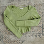 LA Hearts  Green Sweater Cropped PacSun Photo 0
