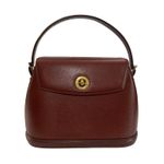 Valentino Garavani Vintage  Embossed Leather Top Handle Crossbody Bag Brown Gold Photo 0