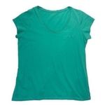 Eddie Bauer  Aqua V-neck Pocket T-shirt Size Large short sleeve tee Photo 0