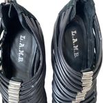 L.A.M.B. .A.M.B. Walcot Black Leather Bootie Sandal Heels size 8 Photo 4