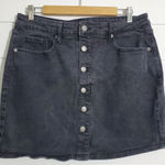Old Navy Old Navy Vintage High-Waisted Button-Front Black Jean Mini Skirt Size 12 Photo 0