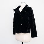 Talbots  Quilted Velvet Jacket Petite Black Photo 9