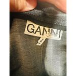 Ganni Gray Stripe Cotton Pinstripe Wide Leg Pants Size 38 Photo 12