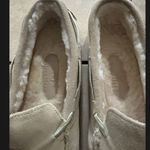 UGG  Cream Moccasins with Green Bow Photo 1