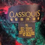 Classiques Entier Vintage Classiques Mohair Acrylic Fuzzy Colorful Cardigan Sweater 80s Size XL Photo 5
